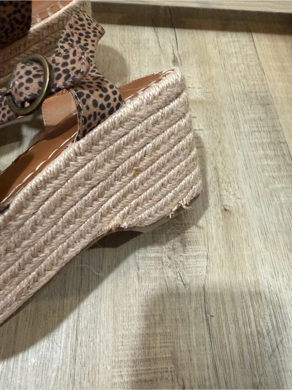 Universal Thread Leopard-Print Espadrille Wedge Sandals - Brown/Black